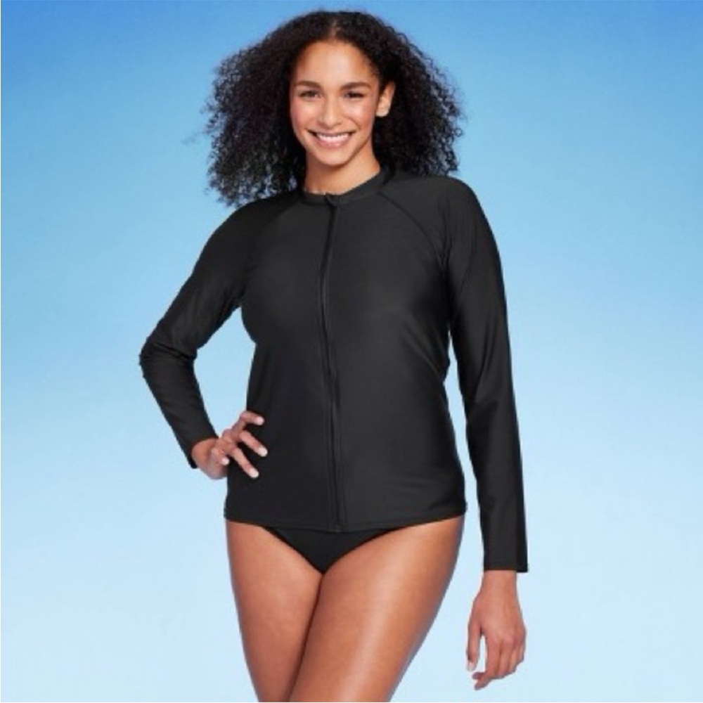 Kona Sol Medium Full Zip Mock Neck Swim Jacket - NWT